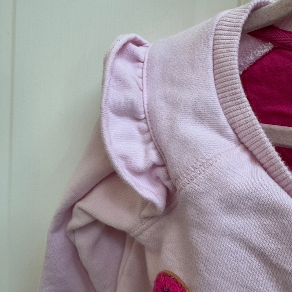 Spotted Zebra 3T Girls Pink Sweater Dress w/ Fuzzy Appliqué Love Design VDay - Picture 4 of 5